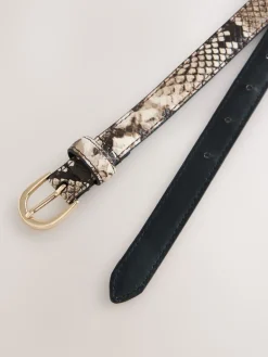 Neutraal - Snake Effect Skinny Leather Belt*Next Clearance