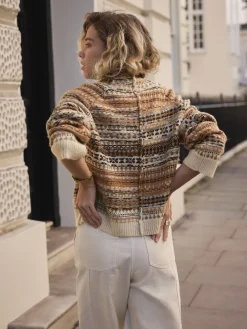 - Stand Neck Fairisle Pattern Stitch Knitted Jumper*Next Outlet