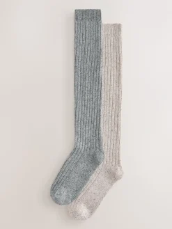 - Thermal Wool Blend Knee High Socks 2 Pack With Silk*Next Discount