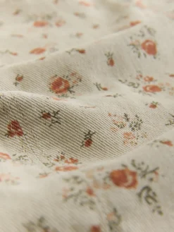 Neutraal gebloemd - Long Sleeve Cotton Twill Overhead Shirt Dress*Next New