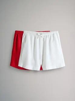 Neutraal/rood - - Pull-on short met linnen*The Set New