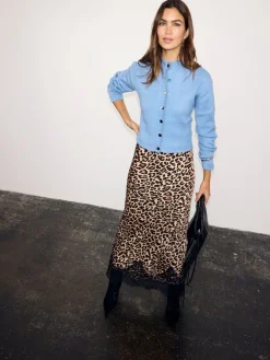 Leopard Print Lace Maeva Midi Skirt*Never Fully Dressed