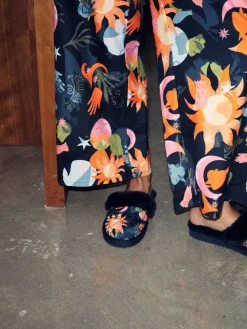 Quilted Faux Fur Lined Mule Slippers*Never Fully Dressed