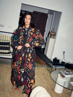 Quilted Robe with Faux Fur Lining*Never Fully Dressed Online