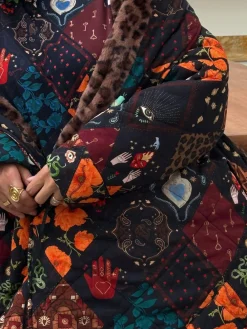 Quilted Robe with Faux Fur Lining*Never Fully Dressed Online