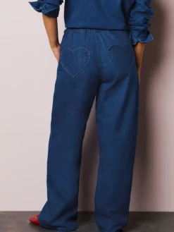 Normaal blauw - Heart Pocket Detail Wide Leg Joggers Jeans*Next