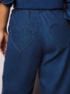 Normaal blauw - Heart Pocket Detail Wide Leg Joggers Jeans*Next