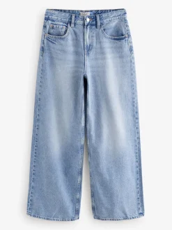 Normaal blauw - Jeans met wijde pijpen*Next Online