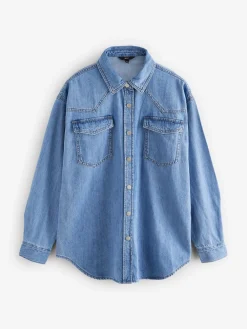 Normaal blauw - Oversized denim overhemd*Next Hot