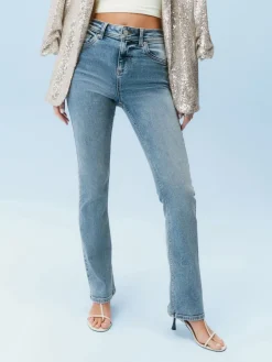 Normaal blauw - Superzachte bootcut-jeans*Next