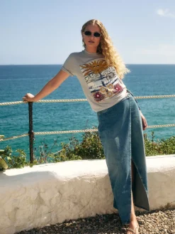 Normaal blauw - Wrap Maxi Denim Skirt*Next Online