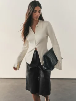 Faux Leather Knee Length Bermuda Shorts*Nothing Ordinary Discount