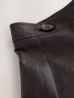 Faux Leather Wrap Midi Kilt Skirt*Nothing Ordinary Sale