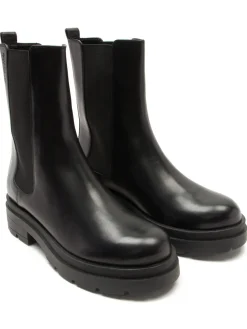 Bank Chelsea High Ankle Leather Boots*Off The Hook New