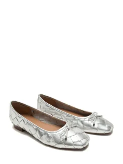 Marble Leather Weave Ballerinas*Off The Hook Discount