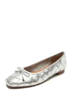 Marble Leather Weave Ballerinas*Off The Hook Discount