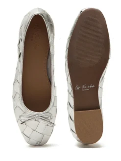 Marble Leather Weave Ballerinas*Off The Hook Discount