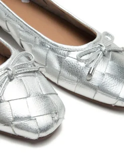 Marble Leather Weave Ballerinas*Off The Hook Discount