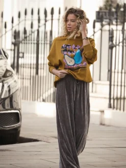 - Cotton Rich Fruit Art Graphic Longsleeve Crewneck Sweatshirt*Next Best