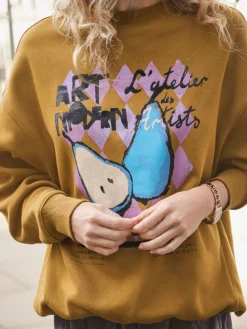 - Cotton Rich Fruit Art Graphic Longsleeve Crewneck Sweatshirt*Next Best