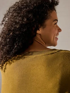 Olijfgroen - Essentials sweatshirt met relaxte pasvorm, lange snit en zakken*Next Hot