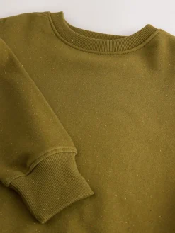 Olijfgroen - Essentials sweatshirt met relaxte pasvorm, lange snit en zakken*Next Hot