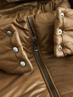 Olijfgroen - Hoogglanzende gewatteerde jas*Next Clearance