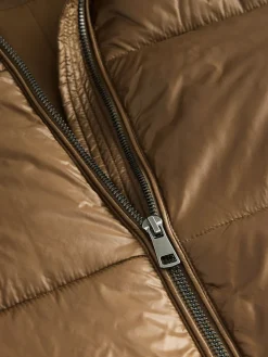 Olijfgroen - Hoogglanzende gewatteerde jas*Next Clearance