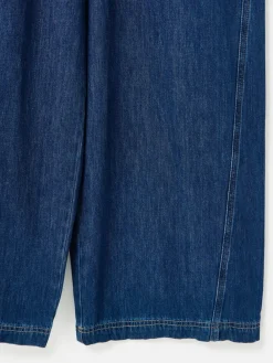 Denim V-Neck Tie Waist Jumpsuit*Oliver Bonas Online