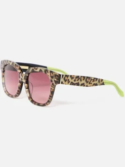 Leopard Print Square Acetate Sunglasses*Oliver Bonas Hot