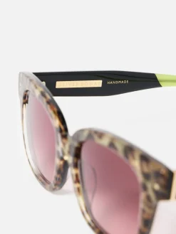 Leopard Print Square Acetate Sunglasses*Oliver Bonas Hot