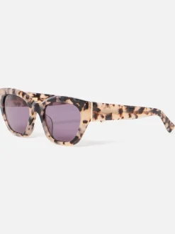 Milky Faux Tortoiseshell Angled Cat Eye Acetate Sunglasses*Oliver Bonas Discount
