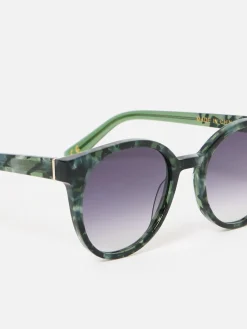 Preppy Faux Round Acetate Sunglasses*Oliver Bonas New