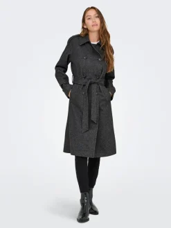 Herringbone Winter Trench Coat*ONLY Outlet