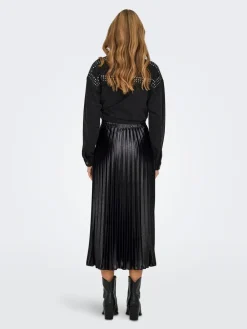 Metallic Pleated Midi Skirt*ONLY Hot