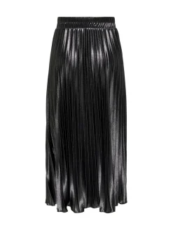 Metallic Pleated Midi Skirt*ONLY Hot