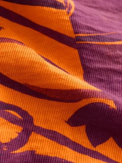 Orange/Burgundy Exotic Border Print - Elasticated Waist Resort Shorts*Next Discount