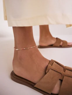 Oranje - Enkelbandje met kralen*Next Discount