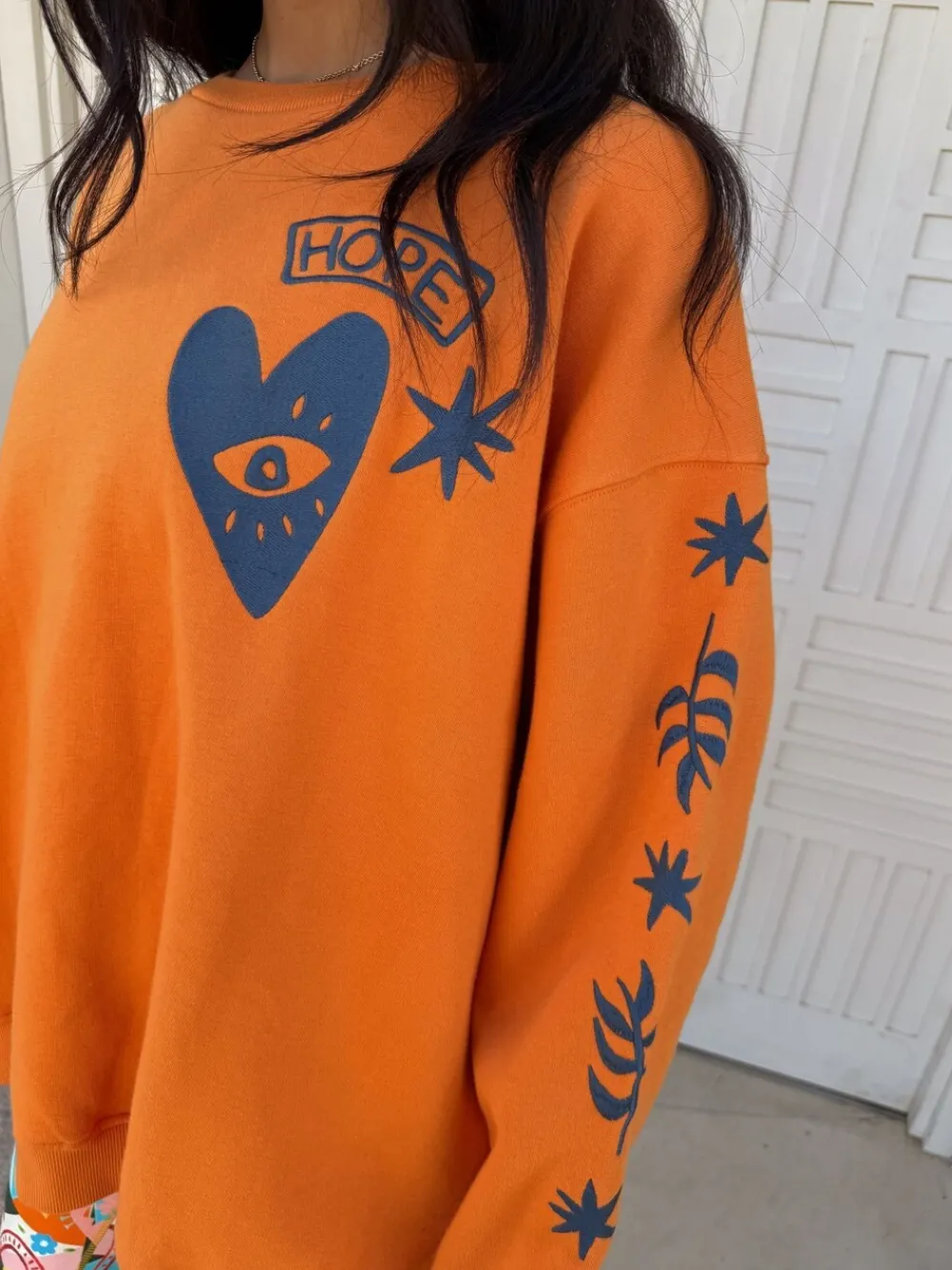 Oranje - Embroidered Sweatshirt*Never Fully Dressed Clearance