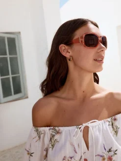 Oranje - Zonnebril met uitsnijding en ombré-effect*Next Sale