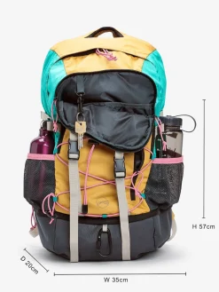 Oranje met kleurvlakken - - Active Sports wandeltas van 30 liter met waterbestendige afdekking*Next Online