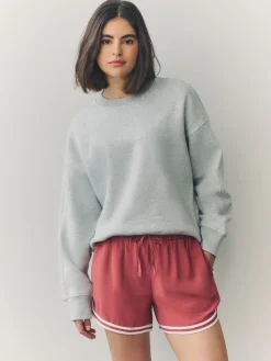 Oudroze - Sportshort met contrasterende Streep*Next Clearance