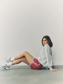 Oudroze - Sportshort met contrasterende Streep*Next Clearance