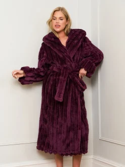 - Chocolate Ribbed Dressing Brown Gown*Jim Jam the Label Hot