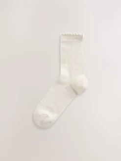 Paars - Lettuce Welt Ankle Socks 5 Pack*Next Clearance