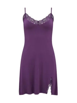 - - Sofa Loves Lace - Zachte jersey slipdress met split en verborgen ondersteuning*Pour Moi Sale