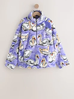 Paarse Swan - Borg fleece met korte rits*Next Best