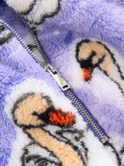 Paarse Swan - Borg fleece met korte rits*Next Best