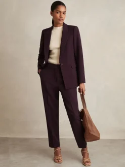 - Gabi maatsnit-kostuumblazer met enkele knoopsluiting*Reiss Hot