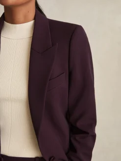 - Gabi maatsnit-kostuumblazer met enkele knoopsluiting*Reiss Hot